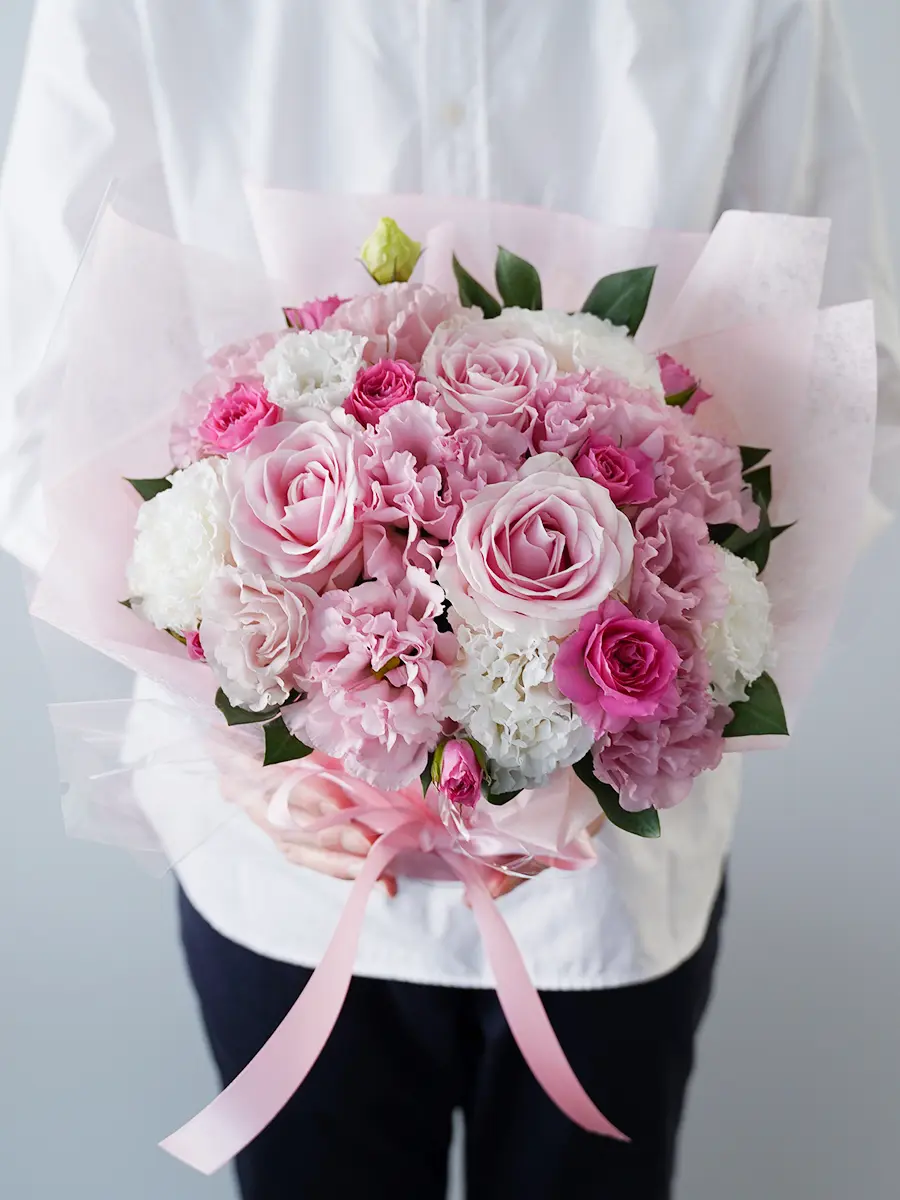 スタンドフラワーガーデン風パープル×ピンク×リボンアレンジメント 東京23区限定 スタンド花 2段 ピンク ピンク系 紫色 紫 パープル 可愛く 人気 カラー 送料無料 開店 開業 開設 移転 開店祝い お祝い  祝花 オープン 花 ライブ コンサート フラスタ フラワースタンド スタフラ スタンドフラワー 商品ID 2915 スタンド |