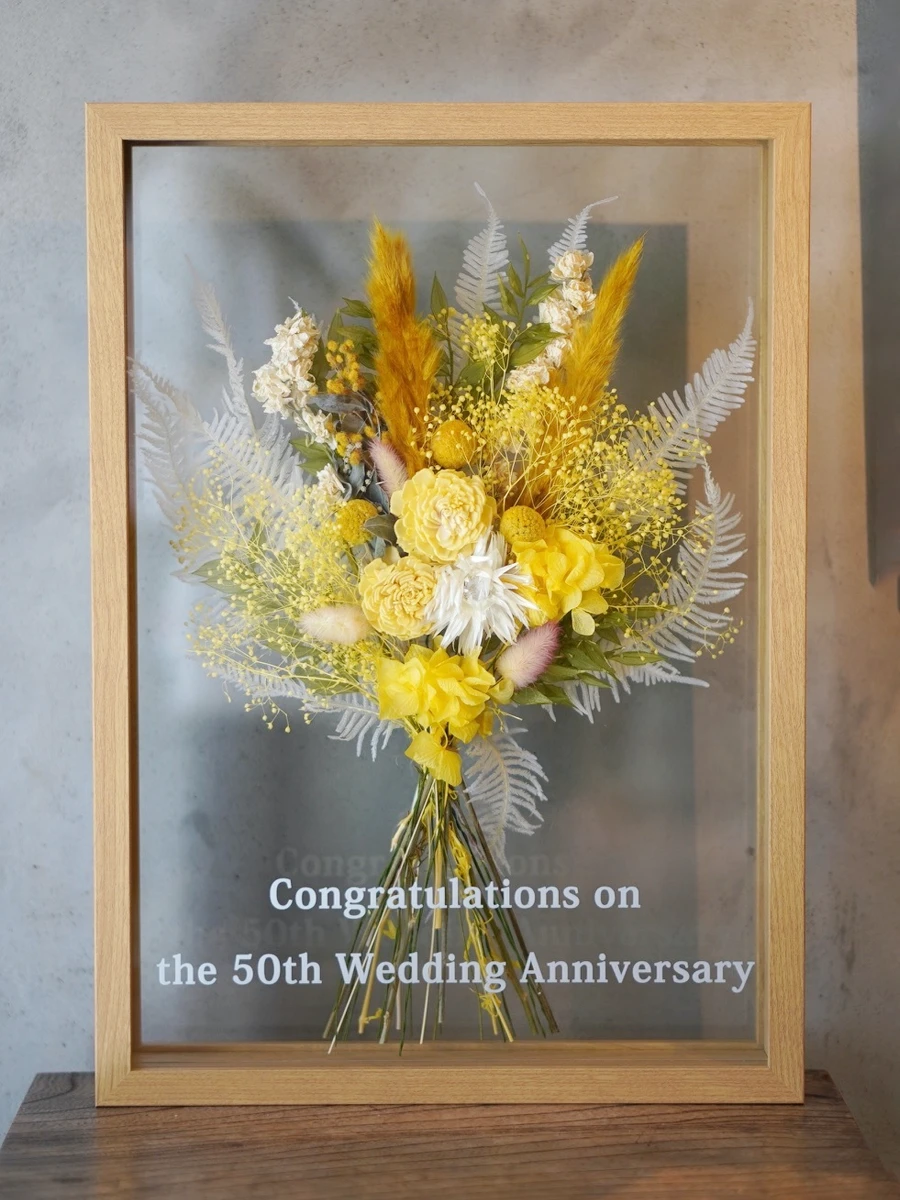 文字入れできるフレームアレンジ L スタンダード｜フラスタ・楽屋花の