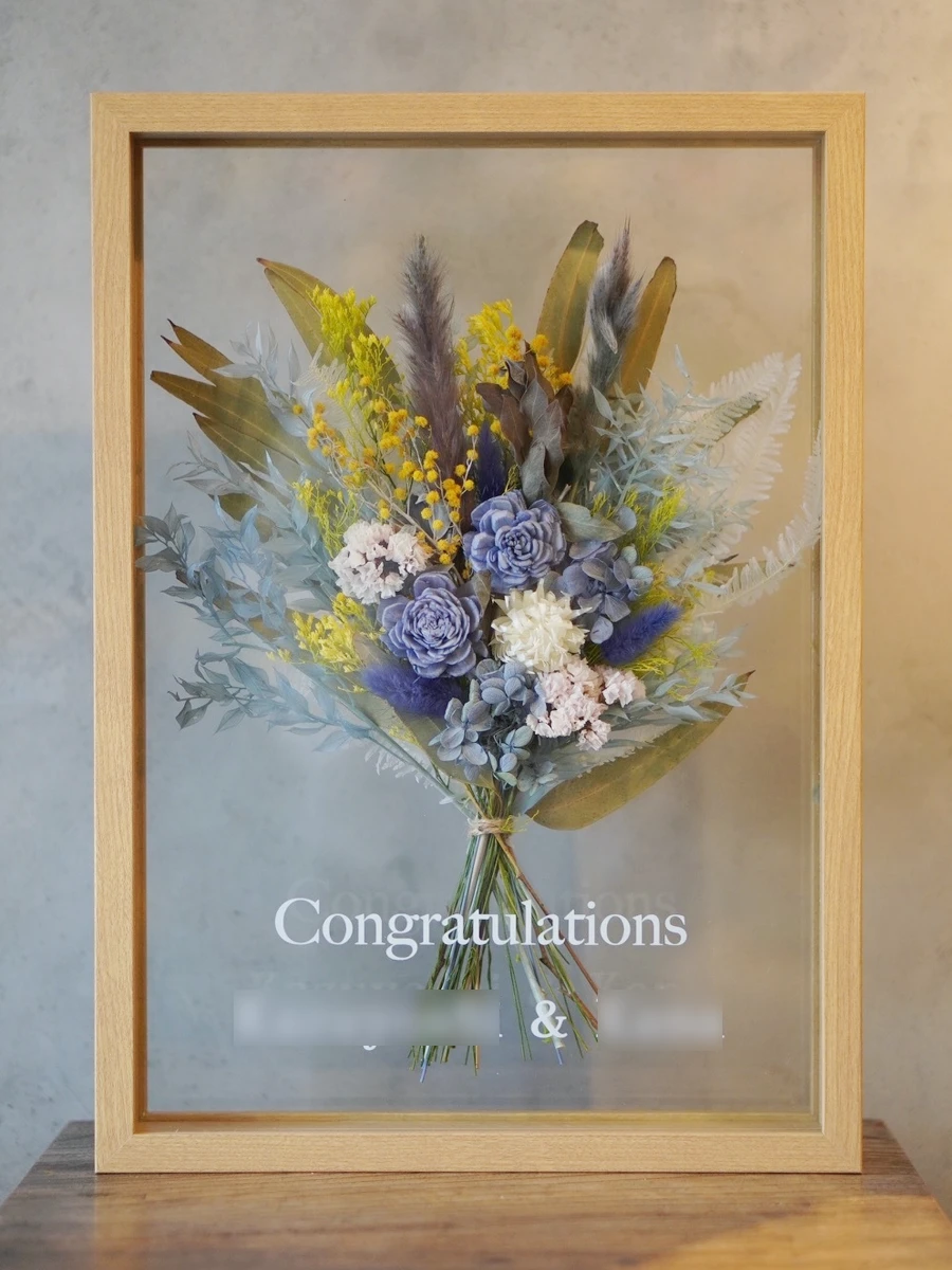 文字入れできるフレームアレンジ L スタンダード｜フラスタ・楽屋花の