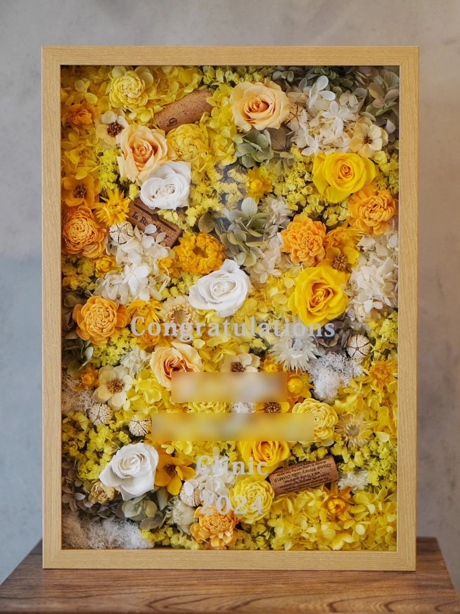 文字入れできるフレームアレンジ L wall プレミアム｜フラスタ・楽屋花