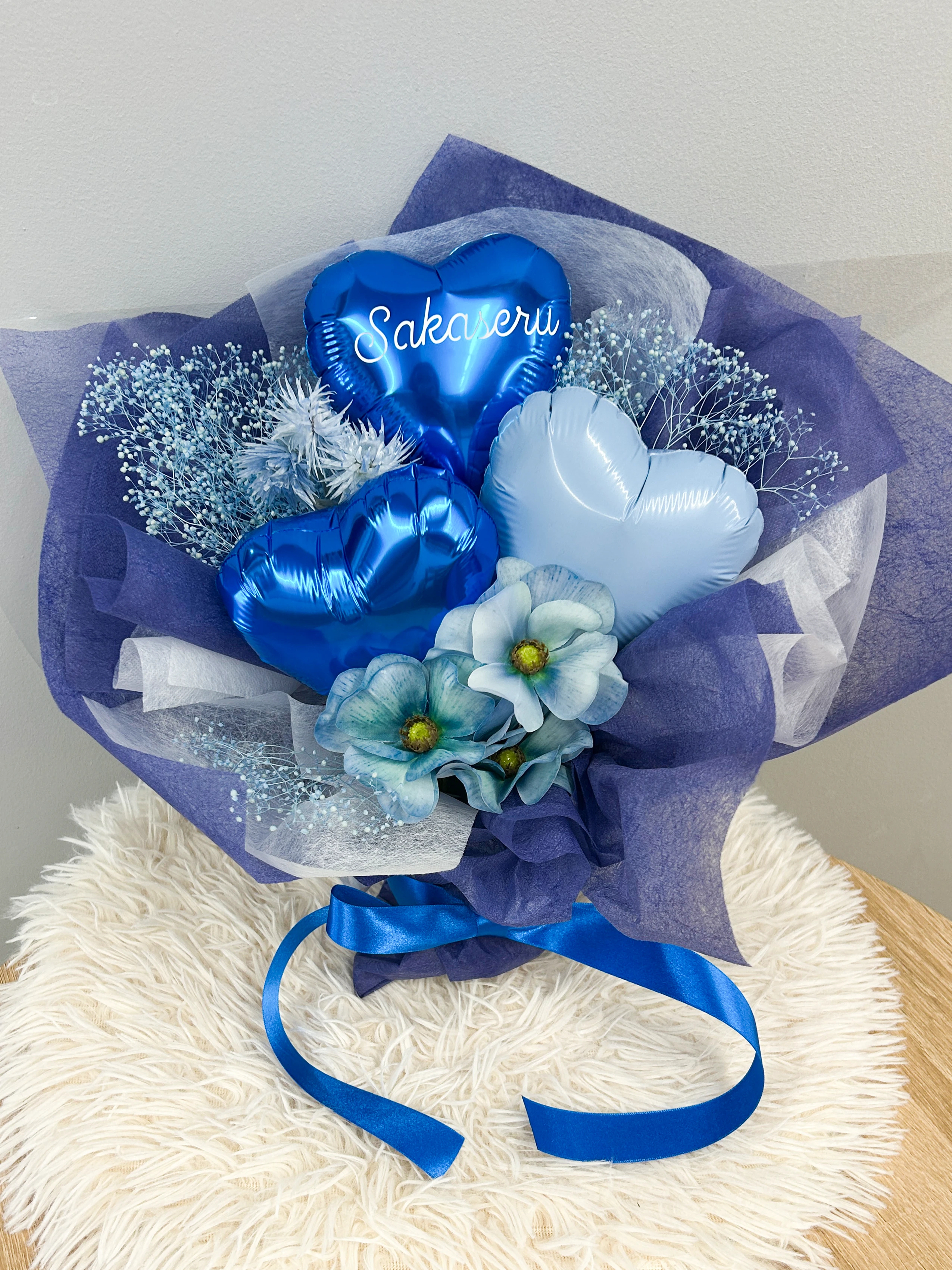 はる　バルーンアレンジ 3月16日指定 バルーンアレンジメント】和風／結婚記念日／金婚式／鶴バルーン | i