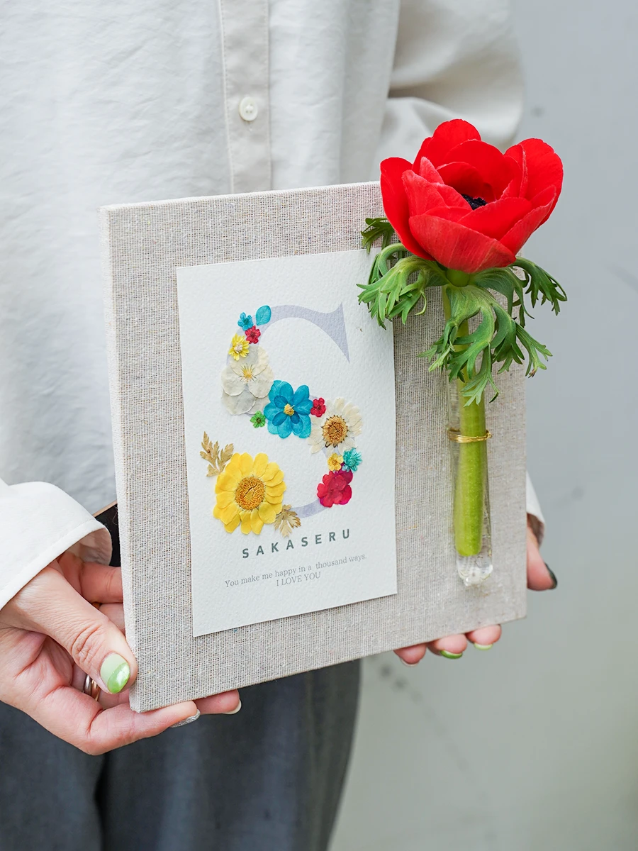 押し花フレームアレンジ 押し花のフレームアレンジ 全面｜おしゃれな祝い花通販Sakaseru