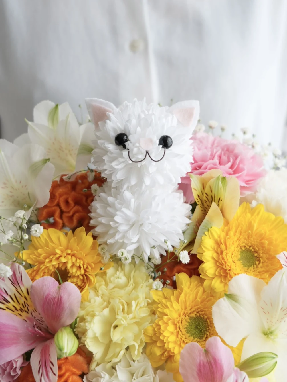 ねこのアニマルアレンジ おまかせ S｜フラスタ・楽屋花のSakaseru