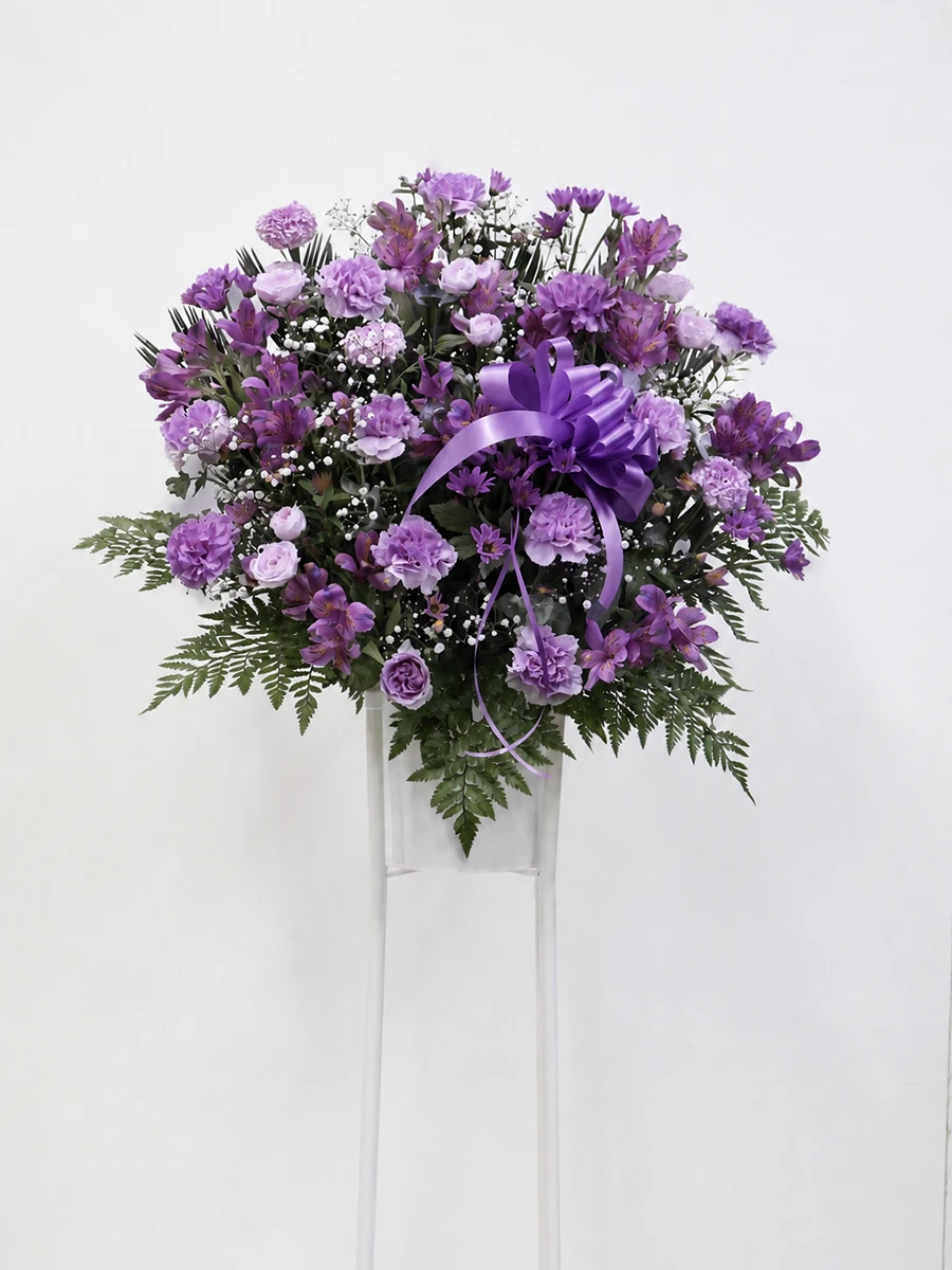 生花のフラスタ 紫