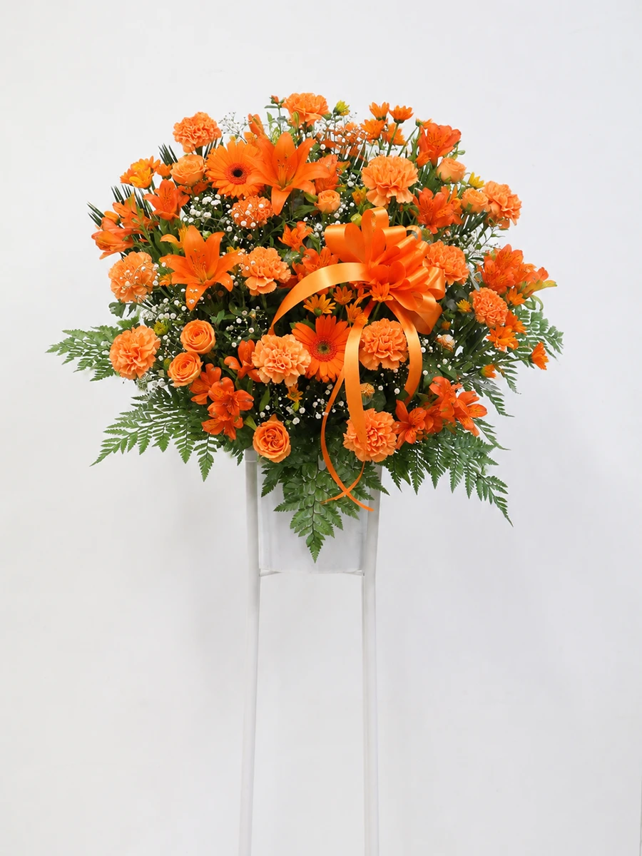 生花のフラスタ オレンジ