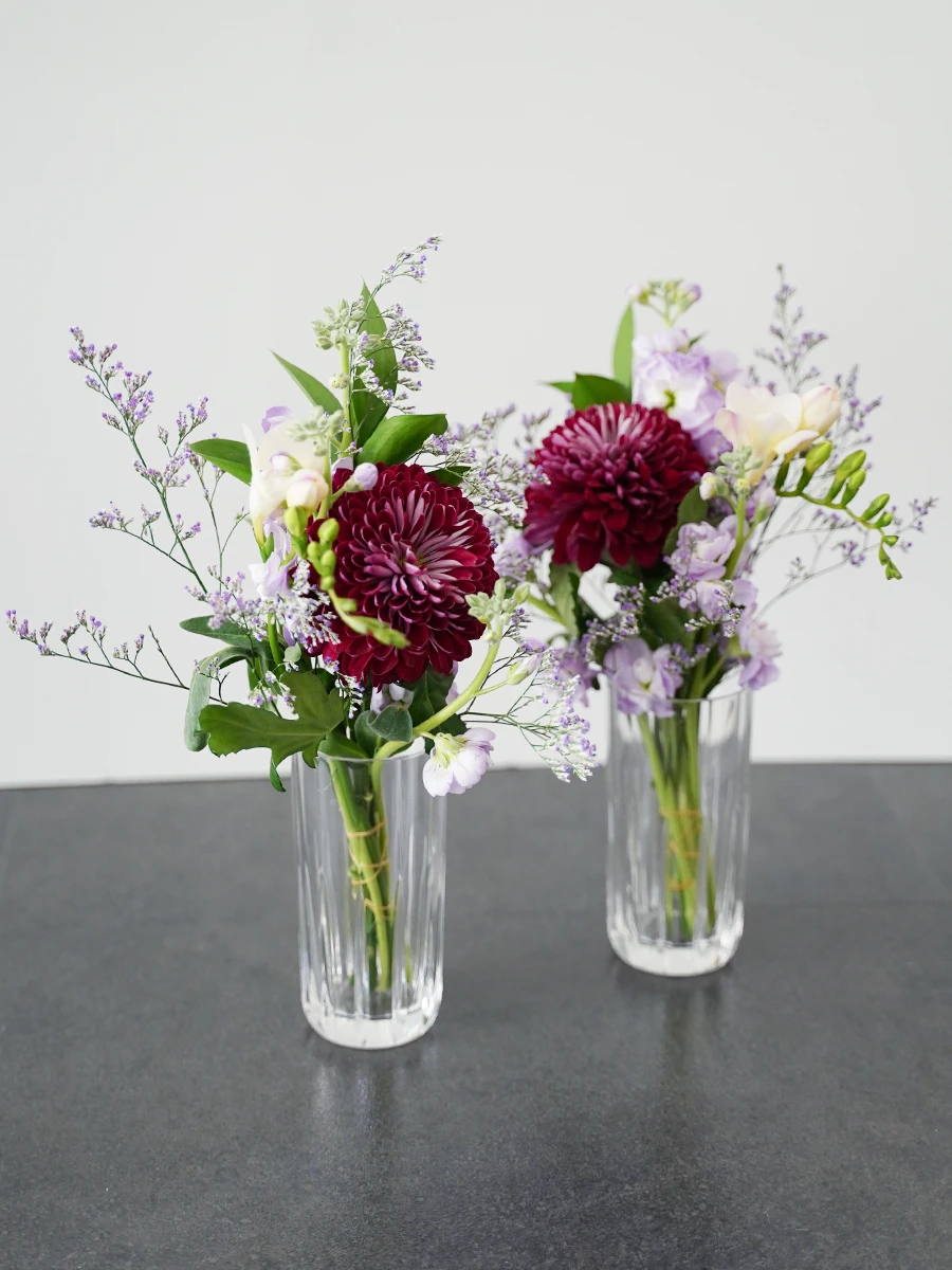 季節のお供えお悔やみ花束アレンジ 紫（2束セット）S