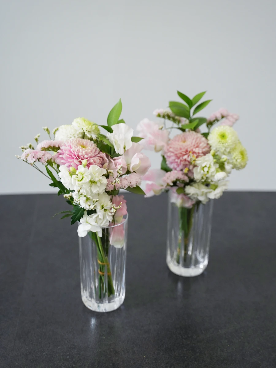 季節のお供えお悔やみ花束アレンジ ピンク（2束セット）S