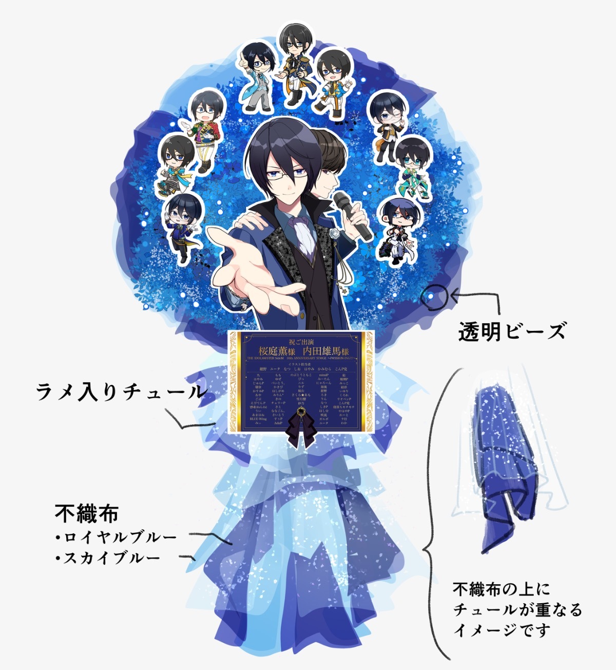 SideM10th】桜庭薫さん、内田雄馬さんへフラワースタンドを贈りません