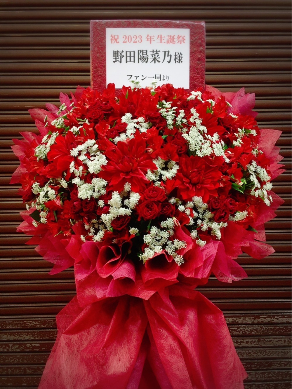 フラスタ 君とセレンディピティ[野田陽菜乃生誕祭] 野田陽菜乃様 ご