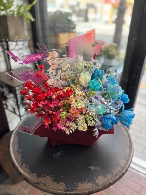 幕張イベントホール 公演 [283 Production XXXX Performance XXX= S/N-GUL4R1TY] アイドルマスターシャイニーカラーズ様 ご出演祝い花・楽屋花