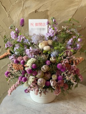 美容室のオープン祝いにお届けしたアレンジ