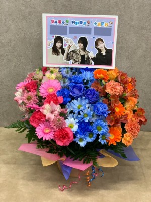 幕張メッセ 公演 [14th Single『The growing up train』発売記念「リアルミート＆グリート」　] 櫻坂46 武元唯衣様 的野美青様 小島凪紗様 ご出演祝い花・楽屋花