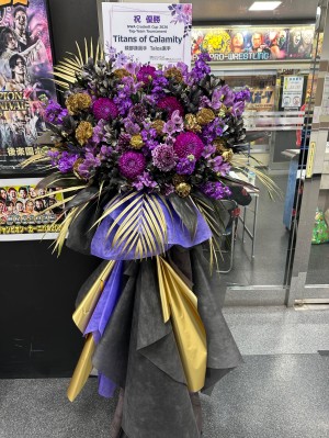 後楽園ホール 公演 [「チャンピオン・カーニバル2026」東京・後楽園ホール【開幕戦】] Titans of Calamity(綾部蓮選手 タロース選手)  ご出演スタンド花|東京へ送るお祝いに人気の商品