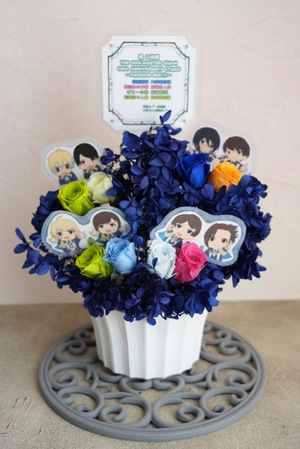 Kアリーナ 公演 [THE IDOLM@STER SideM 10th ANNIVERSARY MEETING ～P@SSION UP!!!～] 桜庭薫様&内田雄馬様、渡辺みのり様&高塚智人様、ピエール様&堀江瞬様、花園百々人様&宮﨑雅也様 ご出演祝い花・楽屋花